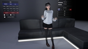 毛衣短裙小女孩